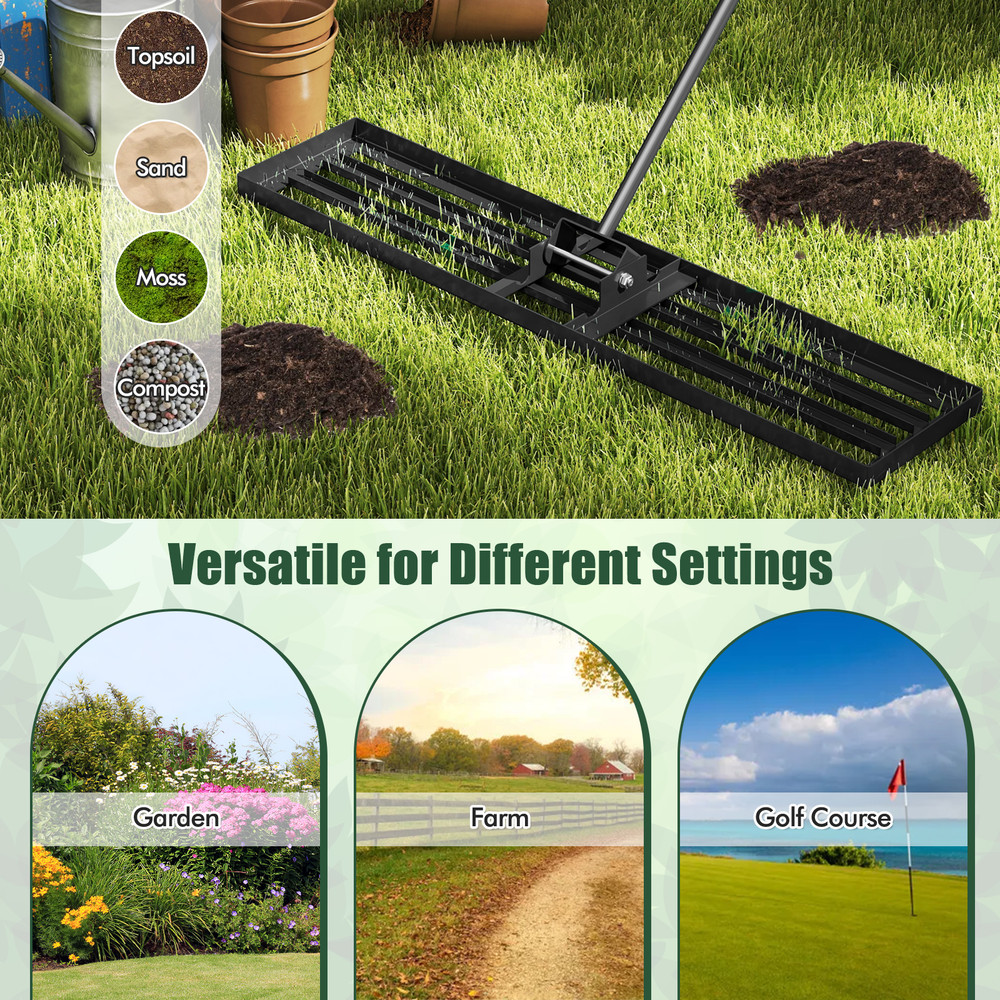 Lawn Leveling Rake Professional Heavy Duty Soil Leveling Tool For Lawn Care Topsoil And Turf Mainte 6