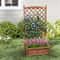 Wooden Raised Garden Bed With Trellis Drainage Diamond Lattice Planter Box For Outdoor Flowers Her 4