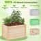 Deep Wooden Raised Garden Bed Elevated Planter Box with Open Bottom for Outdoor Vegetables, Herbs & DIY Gardening