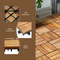 27 Pieces Acacia Wood Interlocking Patio Deck Tile, Easy-Install Hardwood Flooring for Outdoor & Indoor Use