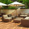27 Pieces Acacia Wood Interlocking Patio Deck Tile – Easy-Install Hardwood Flooring for Outdoor & Indoor Us