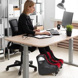 foot and calf massager shiatsu foot massager machine with heat, vibration & tilt base for pain relief and relaxation