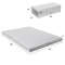 4 Inch Folding Sofa Bed Foam Mattress with Handles, Convertible Floor Couch Guest Bed for Small Spaces, Dorms, or Kids