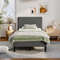 Luxury Upholstered Bed Base with Button-Tufted Headboard, Premium Support & Style