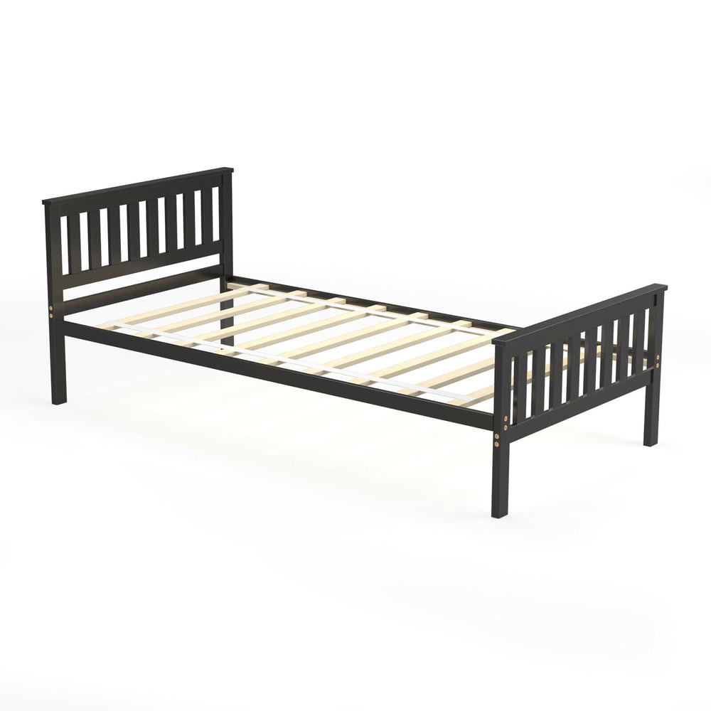 Queen Size Wood Platform Bed with Headboard, Sturdy & Stylish