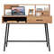 42Inch Vanity Desk With Tabletop Shelf 2 Drawers Sturdy Dressing Study Table 5