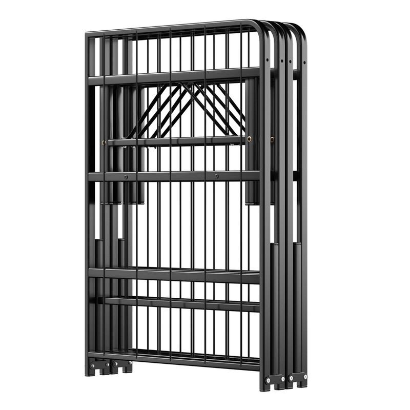 Foldable Metal Platform Bed, Full Size with Tool-Free Assembly & 13" Storage