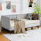 Twin Size Daybed Frame with Sturdy Wooden Slat Support, Compact & Comfortable