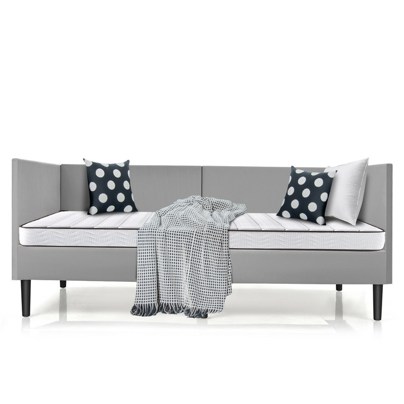 Twin Size Daybed Frame with Sturdy Wooden Slat Support, Compact & Comfortable