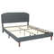 Full Upholstered Bed Frame With Adjustable Diamond Button Headboard Luxe Faux Crystal Design 3