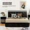 PU Leather Upholstered Platform Bed with 4 Drawers Full/Queen Size, Adjustable Headboard