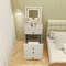 3 in 1 Vanity Set with Flip-Up Mirror & Stool, Adjustable LED Lighting, Storage Drawers & Space Saving Design