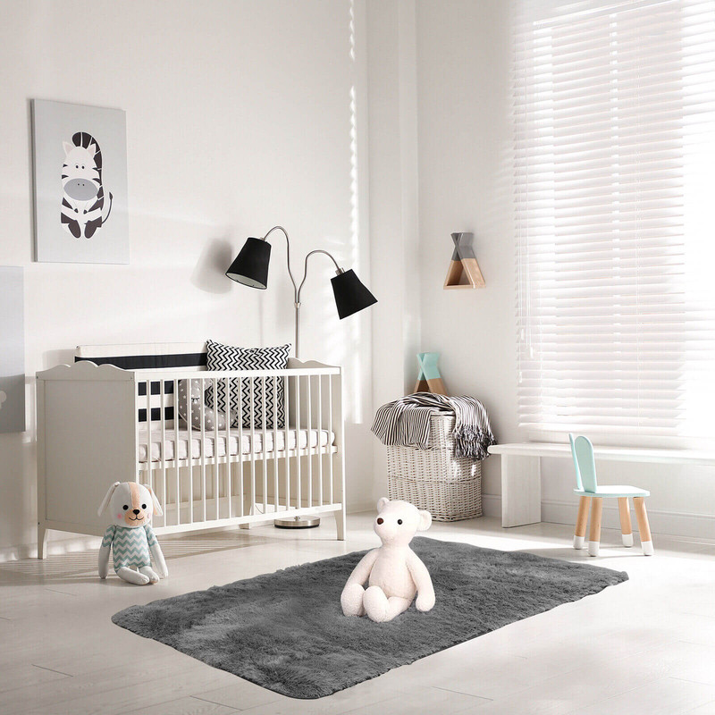 4x6 Feet Modern Soft Shag Rug With NonSlip Grip Dots Plush Stylish 3