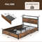 Smart LED Full Queen Size Bed Frame With Hidden Storage Drawers SpaceSaving Design 5
