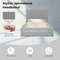 Upholstered Full Queen Bed Frame Adjustable Headboard  UnderBed Storage Drawer 7