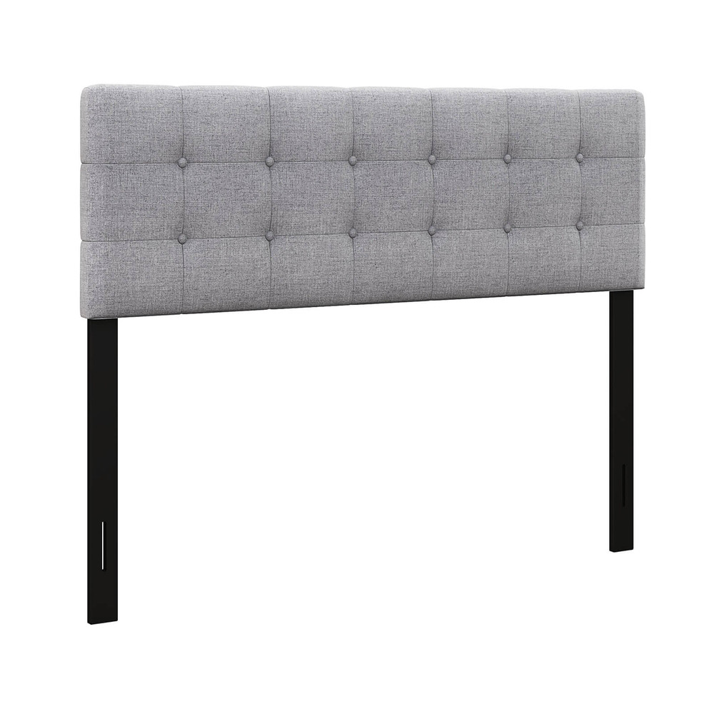 Linen Upholstered Headboard for Queen & Full Beds Modern Bedroom Decor with Solid Wood Legs