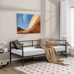 modern metal day bed frame twin size for living room & bedroom decor