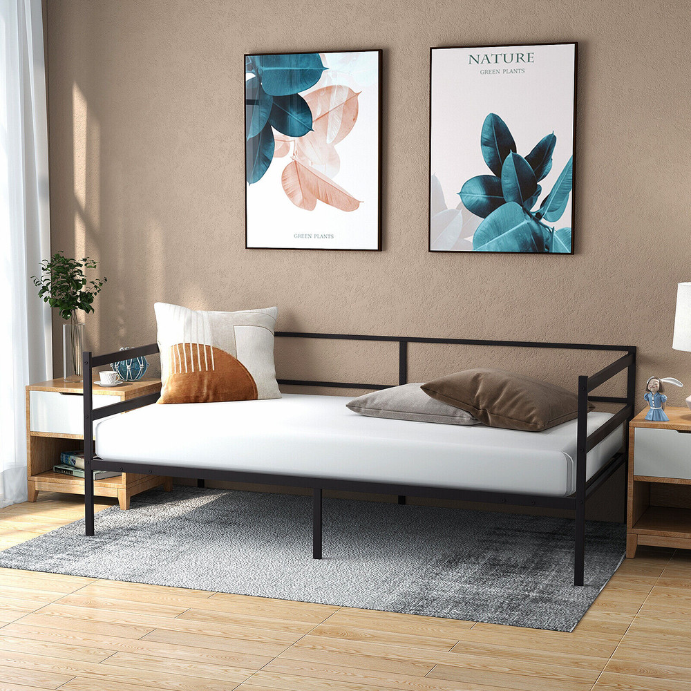 Modern Metal Day Bed Frame Twin Size for Living Room & Bedroom Decor
