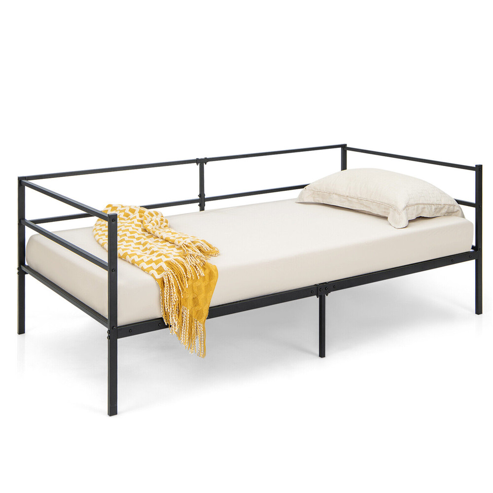 Modern Metal Day Bed Frame Twin Size for Living Room & Bedroom Decor