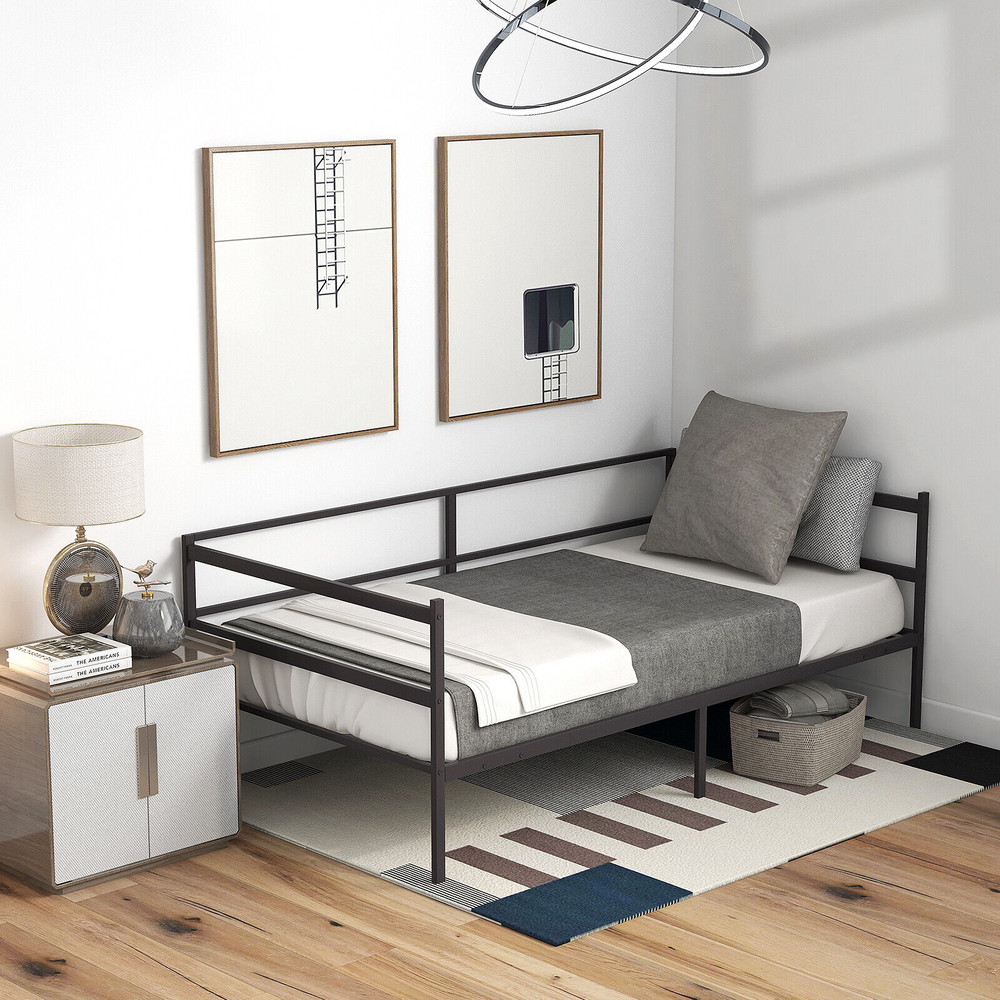 Modern Metal Day Bed Frame Twin Size for Living Room & Bedroom Decor