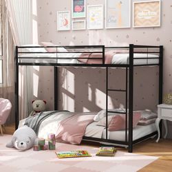 sturdy metal bunk bed for kids twin over twin space-saving design for bedroom & dorm decor
