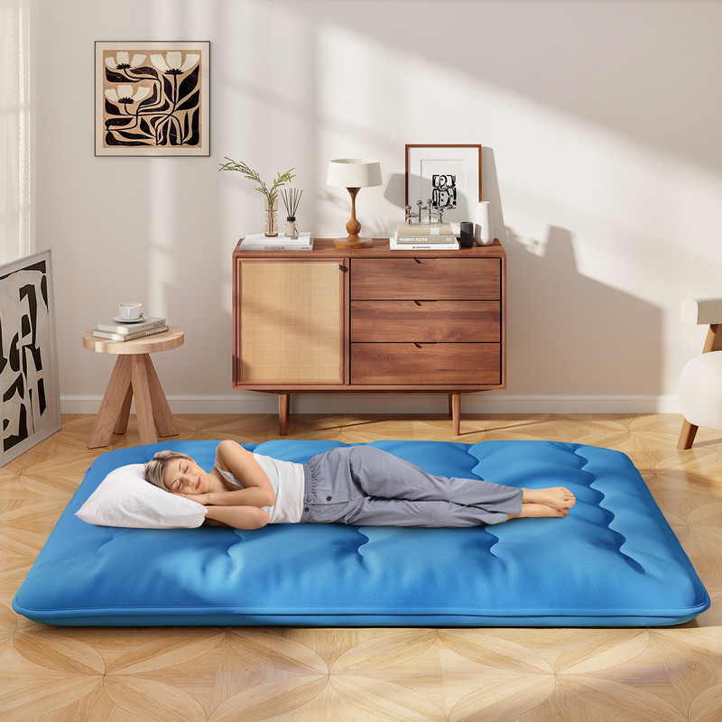 Foldable Futon Mattress with Washable Cover & Carry Bag, Portable for Camping, Home & Travel