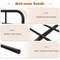 Industrial Full Size Bed Frame with Rustic Wood Headboard Sturdy Metal Platform