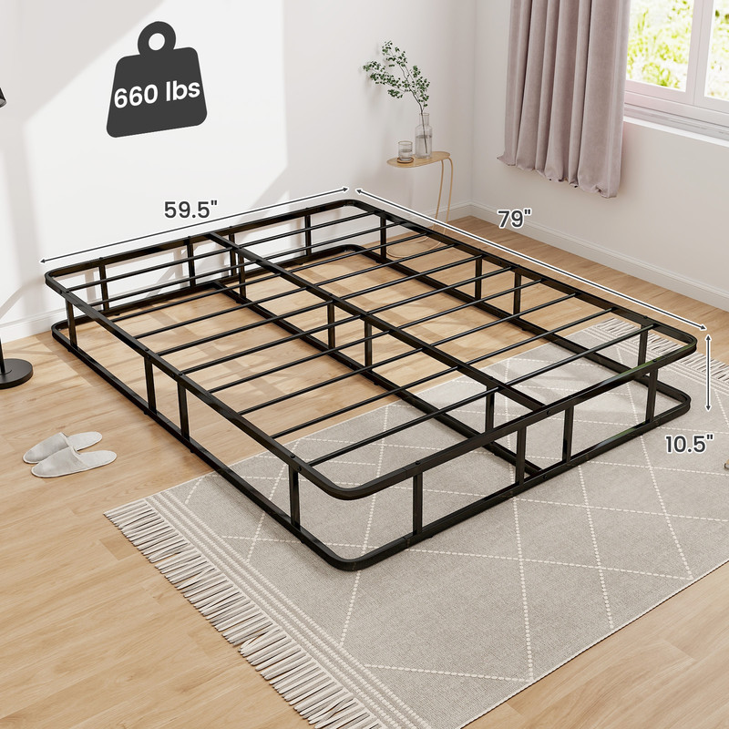 Queen Size Bed Frame with Metal Slat Support Sturdy & Modern Design