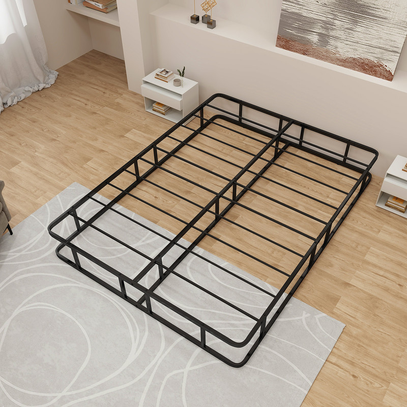 Queen Size Bed Frame with Metal Slat Support Sturdy & Modern Design