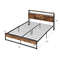 Full/Queen Bed Frame with 2 Tier Storage Headboard & Charging Station Sturdy Metal Design