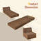 Tri-fold Folding Sleeper Sofa Bed Chair Convertible Lounge Couch for Living Room & Bedroom Guest Use