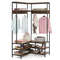Corner Garment Rack With Open Shelves And Hooks Entryway Clothes Organizer With Shoe Bench For Smal 0