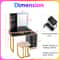Modern Vanity Table Set RGB LED Lights Wireless Charging Station Adjustable Mirror 2