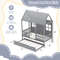 Twin Size House Bed Frame With Trundle 82 Inch Tall Roof  Playful Design 5