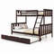 3-in-1 Twin Over Full Bunk Bed with Trundle & Ladder, Space-Saving Triple Sleeper