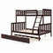 3-in-1 Twin Over Full Bunk Bed with Trundle & Ladder, Space-Saving Triple Sleeper