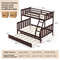 3-in-1 Twin Over Full Bunk Bed with Trundle & Ladder, Space-Saving Triple Sleeper