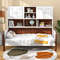 Twin Bed with Bookcase Shelves & Wooden Slat Support, No Box Spring Needed, Storage Bed for Kids, Teens & Guest Bedroom