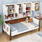 Twin Bed with Bookcase Shelves & Wooden Slat Support, No Box Spring Needed, Storage Bed for Kids, Teens & Guest Bedroom