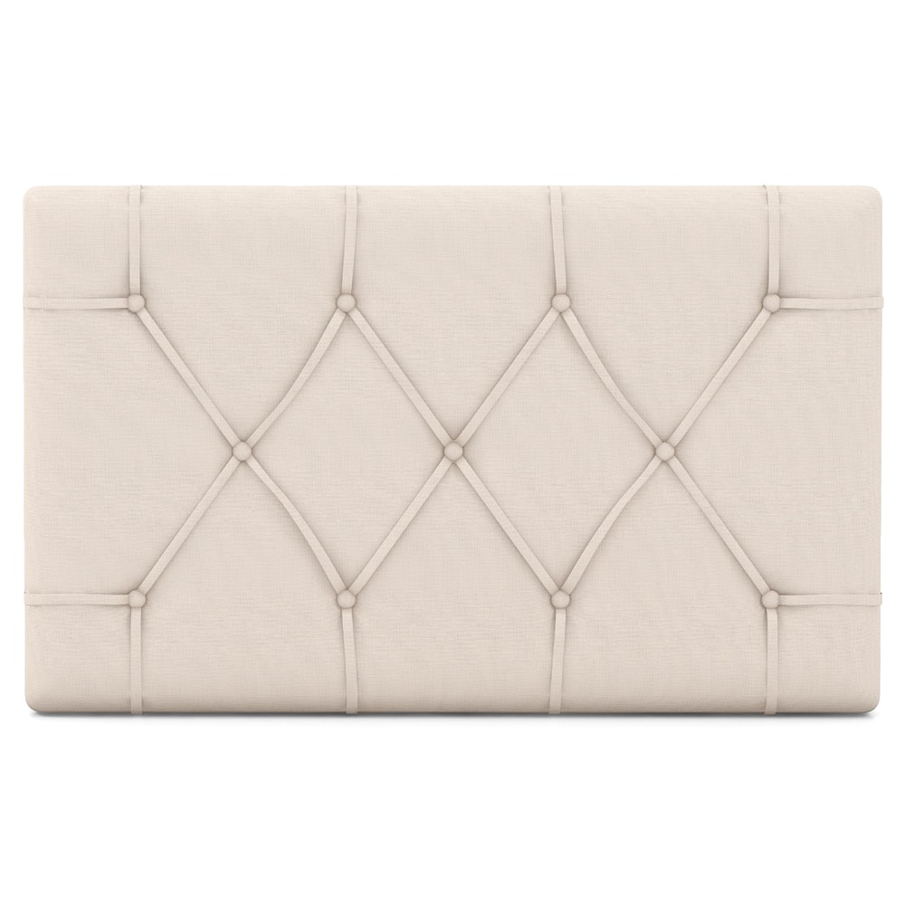 Modern Twin Size Upholstered Headboard With Fabric Upholstery Adjustable Height Wall Mounted Butto 0