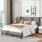 FullQueen Size Bed Frame With Wingback Headboard Upholstered Platform Bed With Wood Slat Support S 1