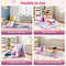Kids Folding Sofa Bed Floor Mattress Glow In The Dark With PillowMulticolor 6