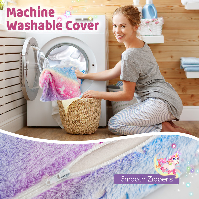 Kids Folding Sofa Bed Floor Mattress Glow In The Dark With PillowMulticolor 2