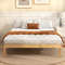 Queen Wood Bed Frame with Slatted Support & Rubber Wood Legs, Sturdy Platform Bed with Storage Space & Easy Assembly