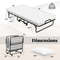 Cot/Twin Size Folding Bed with Memory Foam Mattress and Pillow, Rollaway Guest Bed with Wheels, Portable & Compact