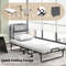 Cot/Twin Size Folding Bed with Memory Foam Mattress and Pillow, Rollaway Guest Bed with Wheels, Portable & Compact