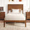 Retro Twin/Full/Queen Size Bed Frame with Headboard & Wooden Slats Support – Sturdy Acacia Wood Platform Bed