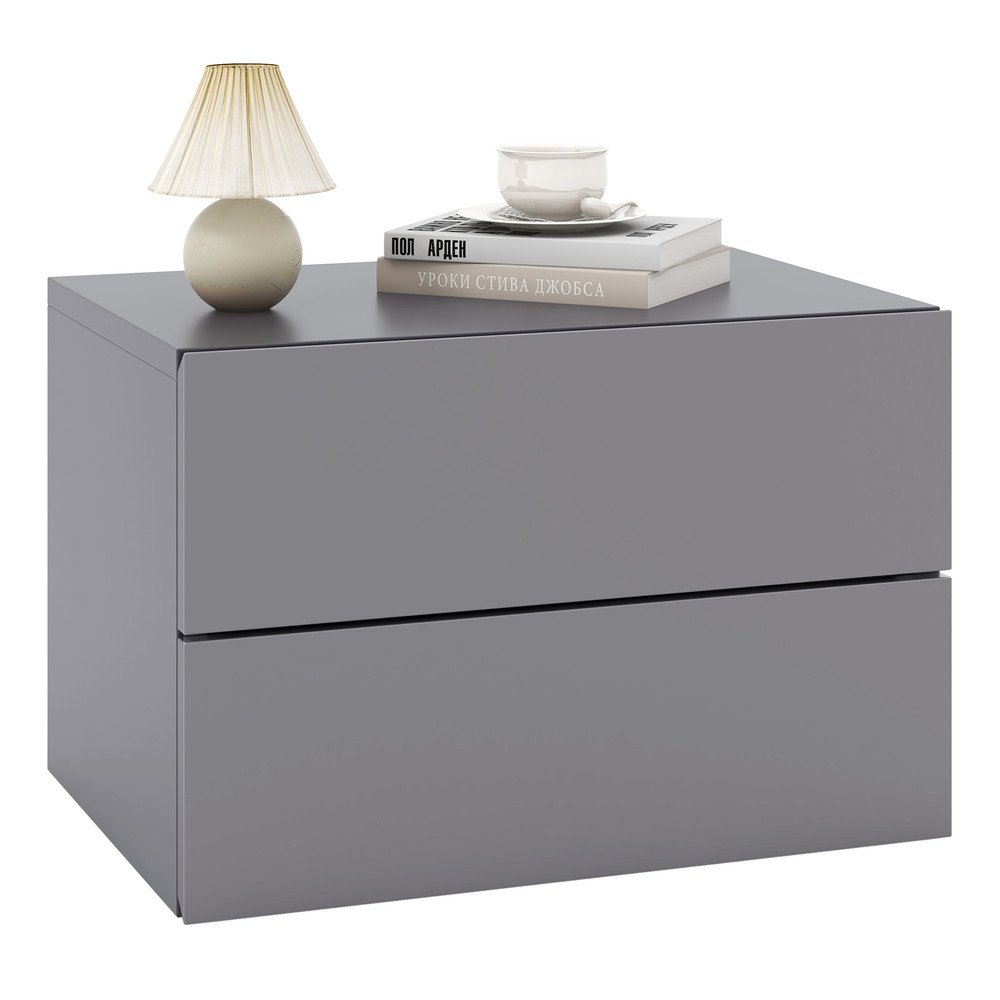 Floating Nightstand with Drawers and Storage Shelf, Space-Saving Wall-Mounted Bedside Table