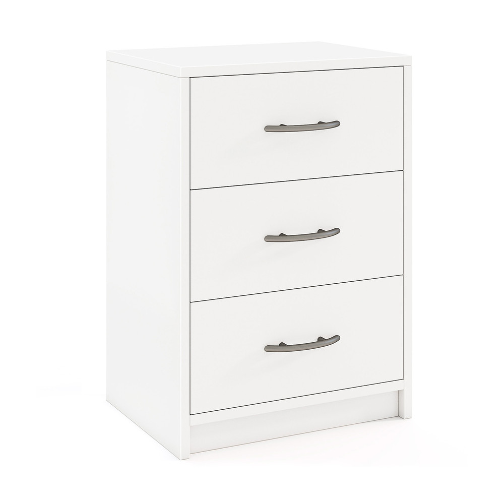 Modern 3-Drawer Nightstand with Storage, Stylish Living Room Side Table with Spacious Drawers