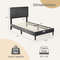 Luxury Upholstered Platform Bed with Tufted Headboard & Wooden Slats – Sturdy & Stylish
